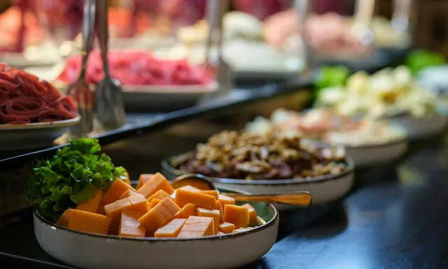 Servicio en mesa durante el evento